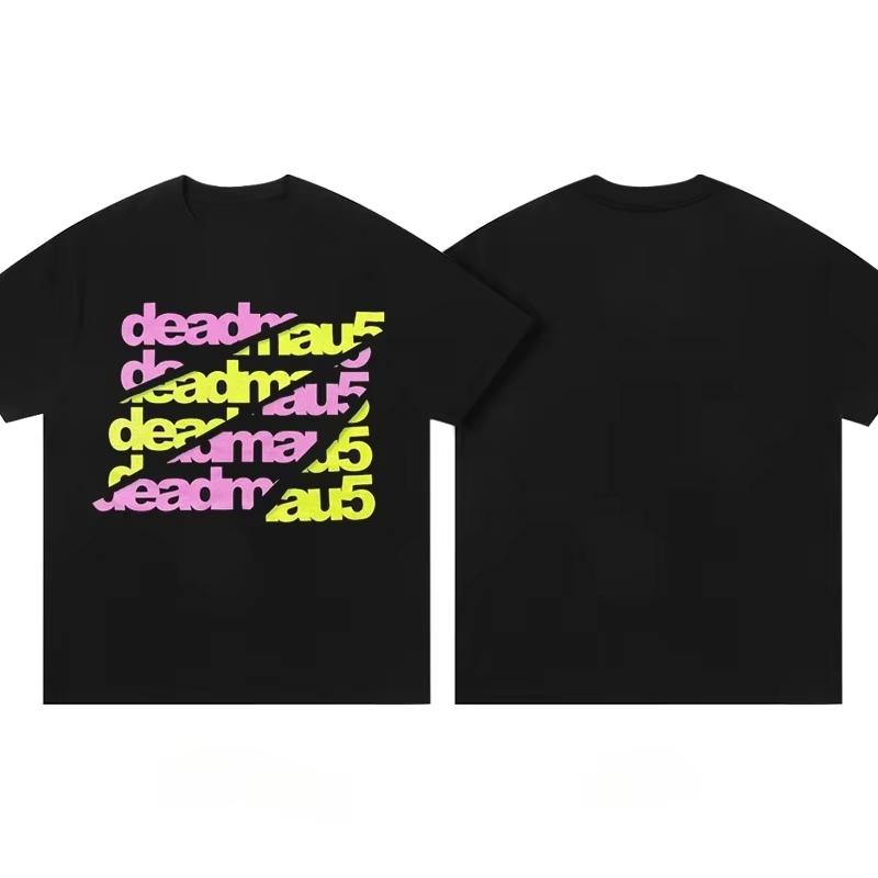 2025 Deadmau5 Электронная мышь Хлопковая футболка Унисекс Мужская Женская Летняя с коротким рукавом Модная брендовая футболка Роскошная Повседневная Y2k+ Топы