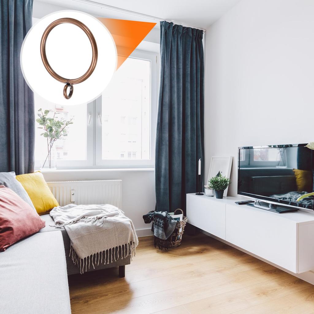 METERXITY Красная бронза Кольца для штор с металлическими кольцами для штор Внутренний диаметр Кольца для драпировки для подвешивания и полотенец Упаковка 40 штук Люверсы, Устойчивые к ржавчине