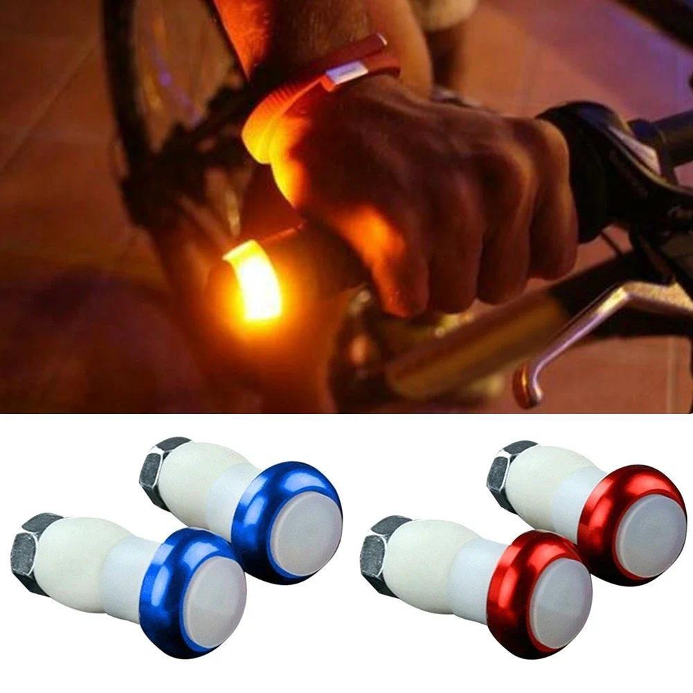 2PCS Bike Handlebar LED Light Bicycle Turn Signal Indicator Lamp