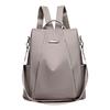 Solid Color Women Large Capacity Anti-theft Oxford Cloth Shoulder Bag Backpack