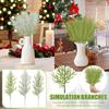 24 шт. Имитированные рождественские ветки, Имитированные зеленые растения, Рождественские украшения для дома и сада, Украшения для рождественской елки