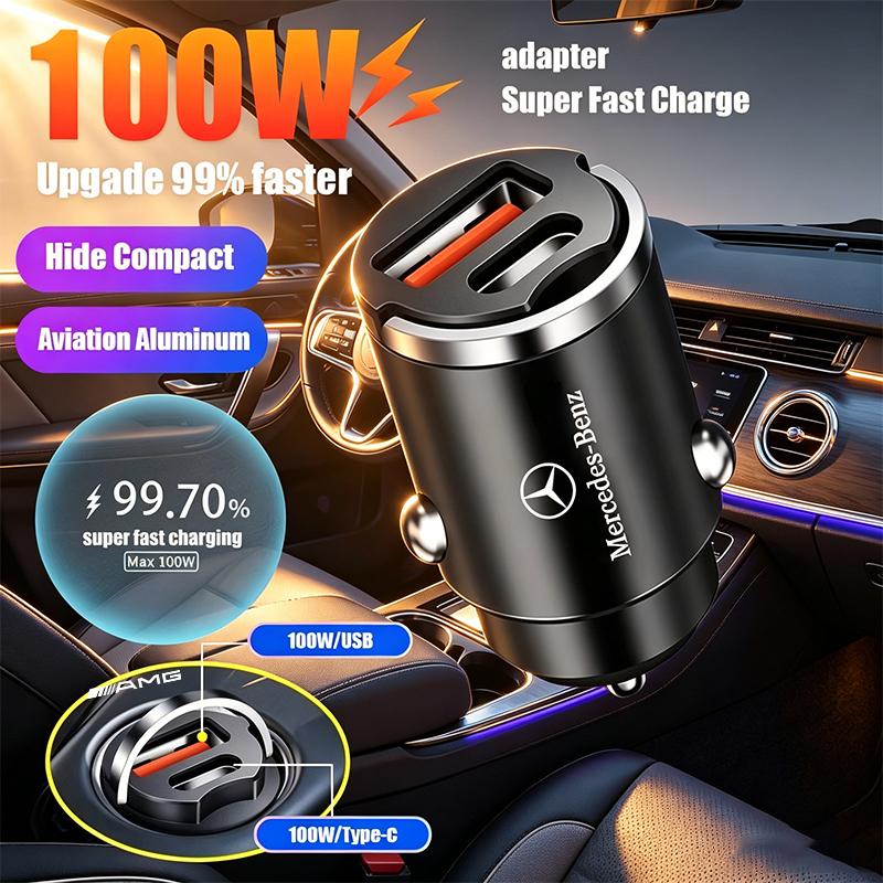 WLX4 Car Mounted Hidden Mini Super Fast Charging Charger Sticker For Mercedes Benz AMG A C E W203 W205 W206 W211 W220 W212 W201 W210