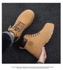 2024 Unisex High-Top British-Style Non-Slip Work Boots: Autumn/Winter Korean Version with Thick Soles