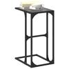 VidaXL Table d'appoint avec verre noir 40x30x61,5 cm acier, bout de canapé, table de canapé, table de salon, table d'accent, 846037