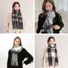 Plaid Cashmere Scarf Women'S Warm Fringed Shawl Versatile Men'S Swing And Winter Bird Grid Scarf