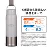 CB Japan BOCCA Water Vacuum with Strap Bottle, 490ml, Ultra-Lightweight, 185g, Insulated, Dual-Walled, Gray,