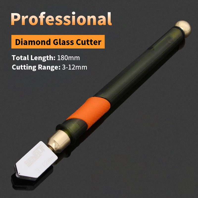 1 шт. Многоцветный профессиональный плиткорез для стекла, портативный стеклорез с алмазным наконечником, нож для стекла ручной инструмент