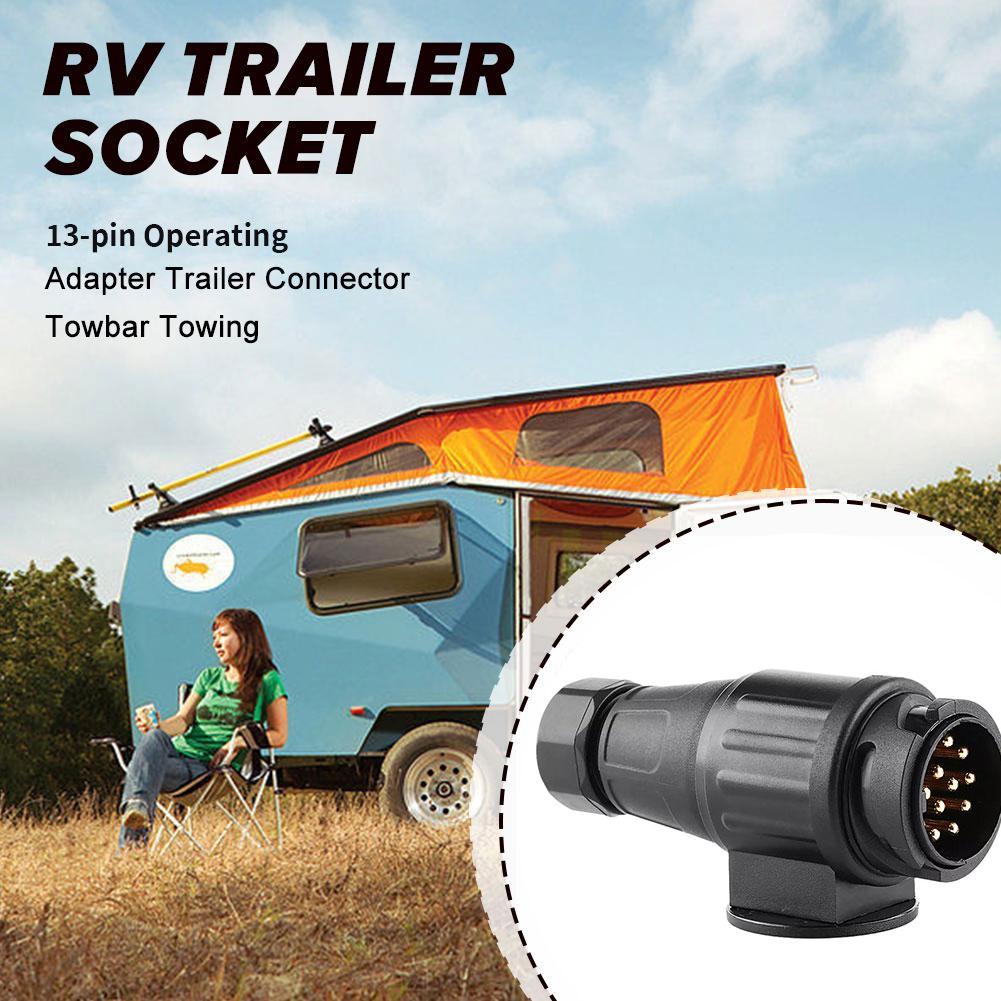13-pin Trailer Plug Waterproof 12V Trailer European Standard Trailer Plug 13 Pole Electrical Connector For Car Truck RV V1V7