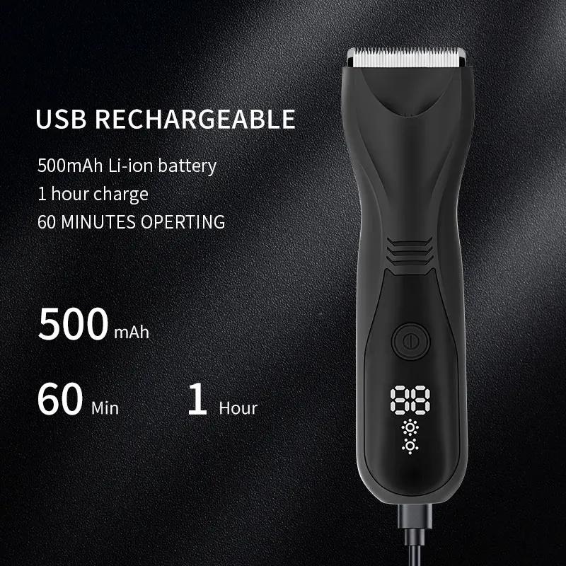 Rechargeable LED Display Hair Clipper Hair Trimmer For Men Shaver Hair Cutting Machine Barber Accessories Cut Machin Beard