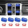 DIAMOOKY 4pcs Upgrade Window Switch Button Cover for Jeep Wrangler JL JLU 2018-2024 Gladiator