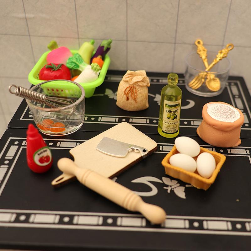 1/12 кукольный домик миниатюрный кухонный набор модель кукольная кухня принадлежности для выпечки декор игрушка микросцена строительство реквизит