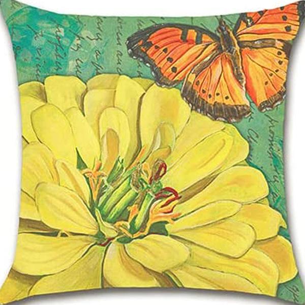 Ретро Растение Цветочный Принт Лен Наволочка Дом Гостиная Диван Автомобильная Подушка