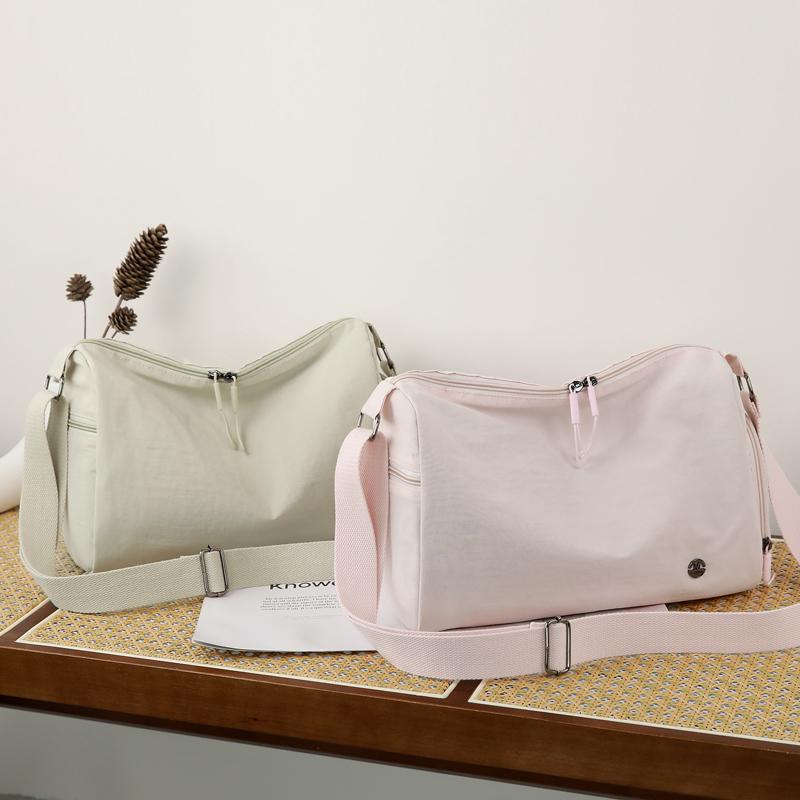 Женская сумка через плечо, большая вместимость, сумка-мессенджер, однотонная сумка через плечо