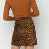 Fashion High Waist Leopard Printed Package Hip Skirt
