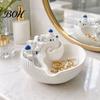 Dressing Table Tray Conch Storage Bowl, Desk Decorative Tray, Exquisite Greek Bowl Island Charm for Keys Jewelry Coins Coastal Decor