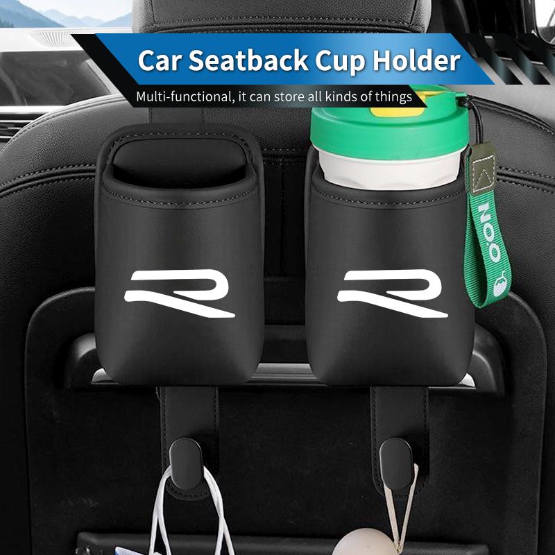TMBCU1 Car Soft Leather Seatback Water Cup Holder Storage Box For VW R Golf Polo Passat mk5 Scirocco Jetta GTE GTI Tiguan CC Sharan