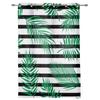 Черные полосы, зеленые листья, оконные шторы для гостиной, спальни, оконные занавески, бытовые кухонные шторы