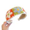 Crochet Wide Hair Hoop Embroidery Children Hair Band Cute Knitted Kids Headband  Girl