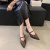 Fashion New Style Women's Spring Autumn Pointed Toe Women Pumps Fashion Shallow Low Heel Shoes Ladies Street Style Mary Jane Shoes