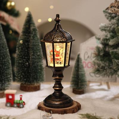 Рождественский снежный шар Декоративный праздничный декор Со светом и блестками для центрального элемента В помещении дома