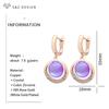 Trendy Elegant Cubic Zirconia Eardrop Colorful Round Crystal Drop Earrings For Women Girl Luxury Wedding Fashion Jewelry Gift Anti-allergy