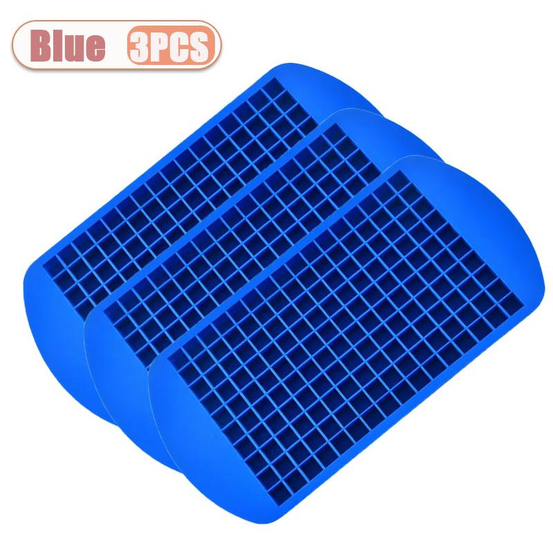1-5PCS160 Grid Silicone Ice Tray Ice Cubes Foldable Ice Mold Ice Breaker Ice Grid Tray Small Square Mold Ice Maker Silicone Mold