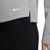 Nike Футболка Therma-Fit One Solid Color Casual Sports Training с воротником-стойкой и длинным рукавом для женщин, серая DD6573-073