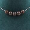 Stones and Minerals. 5-bead Necklace, Brown Snowflake Obsidian, 8 Mm. Chain Necklace for Women, Men. Custom Size