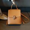 A New Type of Genuine Leather Women's Bag with a Top Layer of Cowhide and a Two-tone Color Backpack, a Simple and Casual Commuter Women's Bag