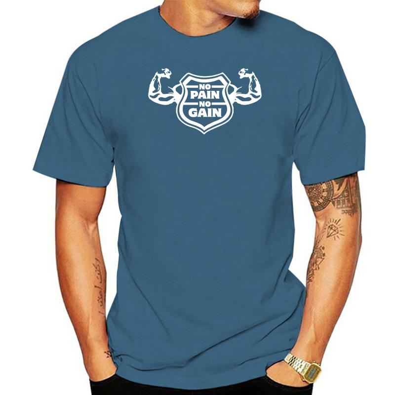 Gymer No Pain No Gain Funky Cool TShirts T Shirt ONeck Summer Personality Fashion Unisex TShirts Unisex High Quality Tees