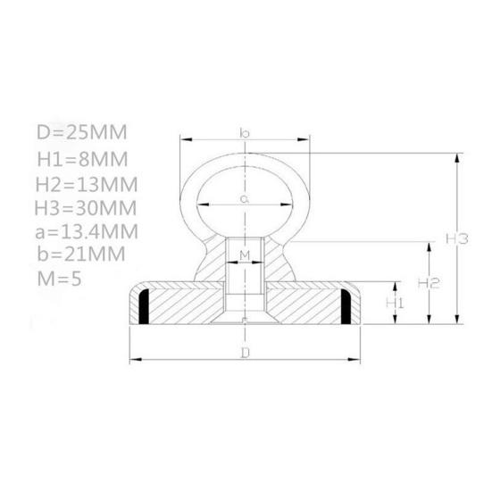 Расходные материалы и аксессуары для инструментов Крюк Сильный Поиск сокровищ Рыбалка Дайвинг Магнитное кольцо