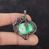 Variscite Pendant Copper Wire Wrapped Pendant Genuine Gemstone Jewelry Handmade Pendant Copper Wire Wrap Jewelry Decent Pendant Gift For Him