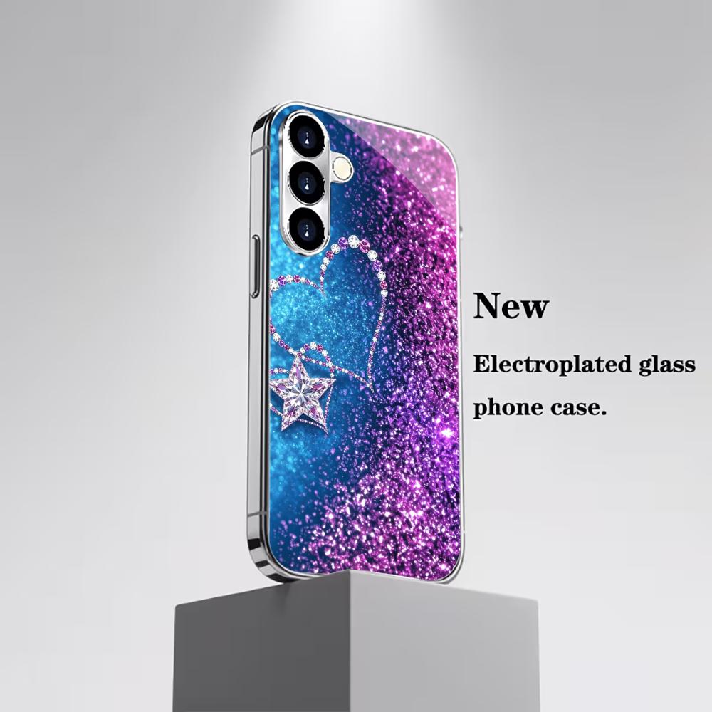 Модный блестящий кристальный чехол-звезда для телефона s26 ultra чехол s25 ultra чехол стекло для Samsung Galaxy S26 S25 S24 S23 S22 FE Ultra Plus