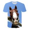 Мужская футболка Horse T с красивым узором животного, летняя, 3D, модная, с графикой скакуна, повседневная, с интересным принтом, топ