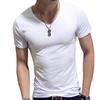 Slim Fit T-Shirt for Men Short Sleeve V Neck T-Shirt Casual Summer Classic Basic Tee Top