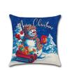 Новая Рождественская Наволочка из Льна с Принтом, Лось, Санта Клаус, Домашняя, Декоративная Наволочка для Подушки на Диван