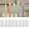 Romantic Spiral Long Pole Silicone Candle Mold DIY Geometry Round Church Candle Making Supplies Mould Handmade Gifts Home Decor