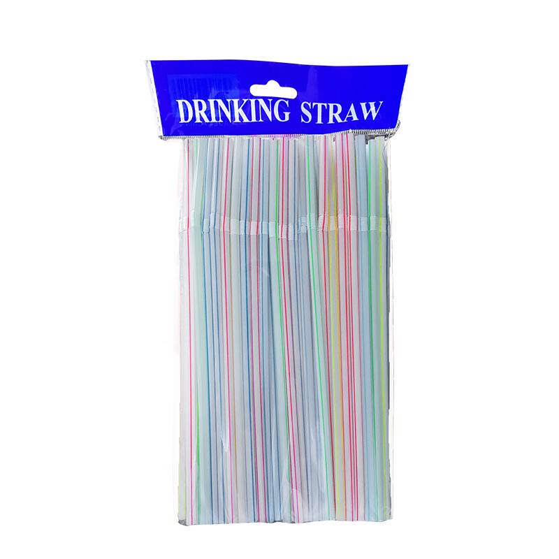 Disposable Striped Bent Plastic Straws