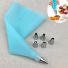 8 Pcc/Set Silicone Kitchen Accessories Icing Piping Cream Pastry Bag + 6 Stainless Steel Nozzle Set