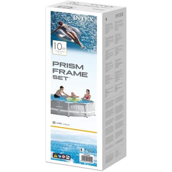 Prism Frame Pool - INTEX - Ø 306 X 76cm - Grey - 4,485 L - Above Ground