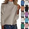 Women's Fashion Thickened High Standing Neck Loose Sweater Plunging Sleeve Bottom Shirt Top