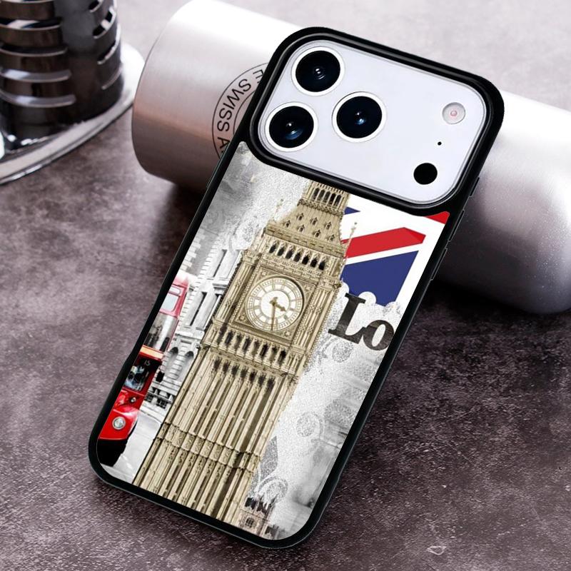 Чехол для телефона London Bus England Big Ben для iPhone 17 16 15 Pro Max Air 14 13 12 11 Plus Ударопрочный Capa Cover