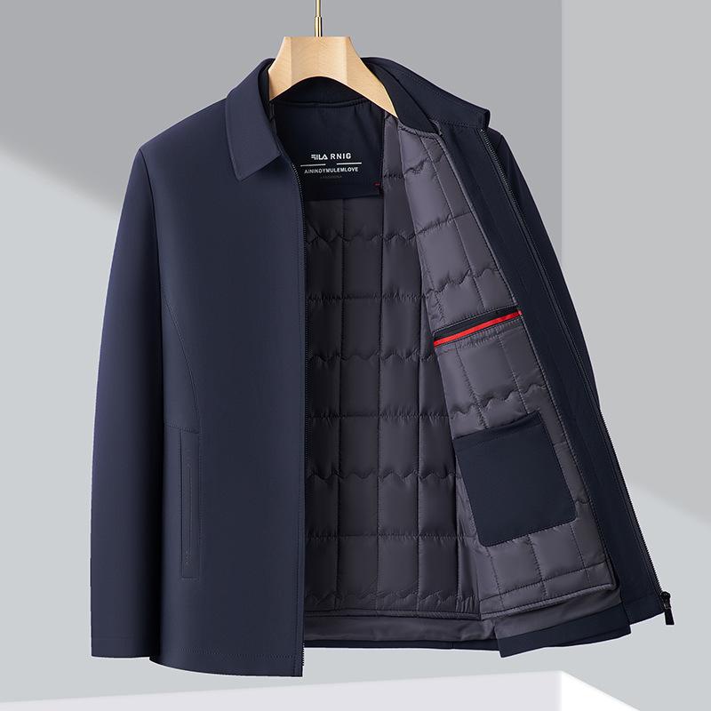 Middle-aged Thin Cotton-padded Jacket Dad's Quilted Jacket Jacket Middle-aged and Elderly Men's Cotton-padded Jacket
