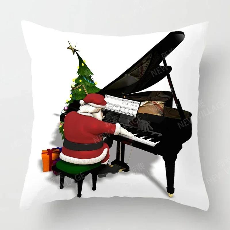Christmas Series Pillowcase Sofa Cushion Cover Home Decoration Customizable Holiday Celebration 40X40Cm