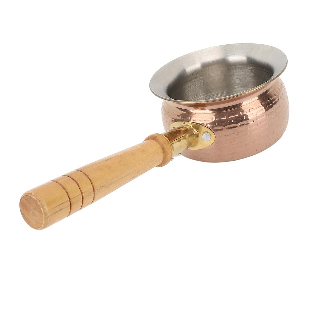 Подогреватель масла из нержавеющей стали, маленькая кастрюля, многофункциональная кастрюля для плавления масла, кастрюля с деревянной ручкой 