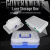 Fishing Gear Storage Box with Double-Sided Lure Compartments and Soft Bait Holder