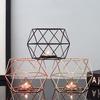 Nordic Style Geometric Iron Candlestick Candle Holders Home Wall Romantic Durable Candlesticks Weddi