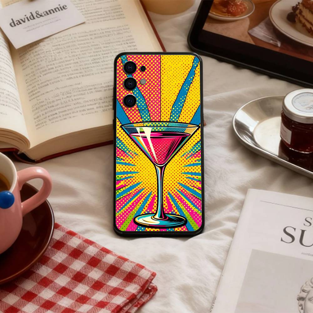 B-ballerina in flat Illustration style Phone Case For Samsung S 25,24,23,22,30,21,10,9,Ultra,Plus,Lite,FE,4,5 G Soft Black Case