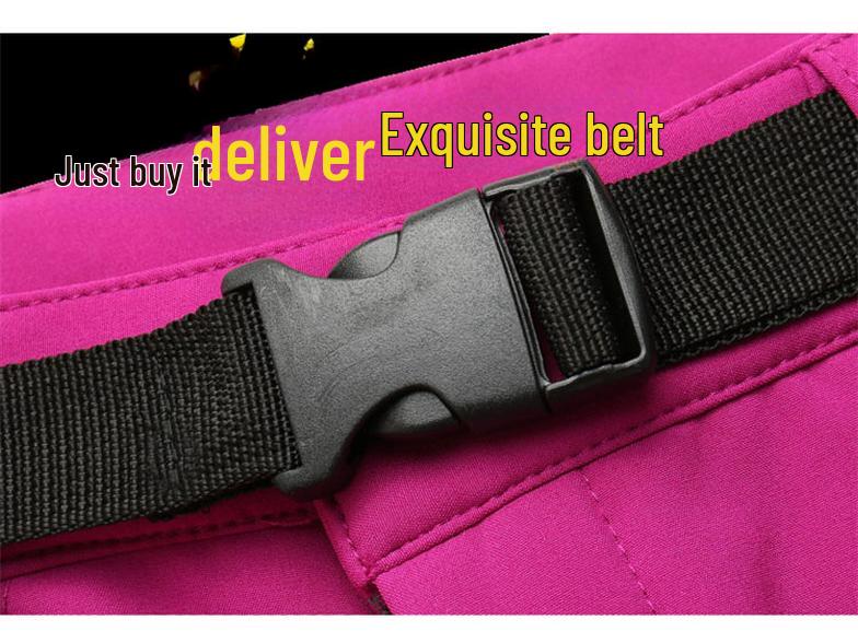 Мужские и женские водонепроницаемые ветрозащитные брюки софтшелл на флисовой подкладке для активного отдыха, лыж и альпинизма.