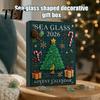 Winter Holiday Decorations 2026 Sea Glass Christmas Advent Calendar, 24 Day Countdown Box with Seasonal Traditions Acrylic Ornaments, Festive Hanging